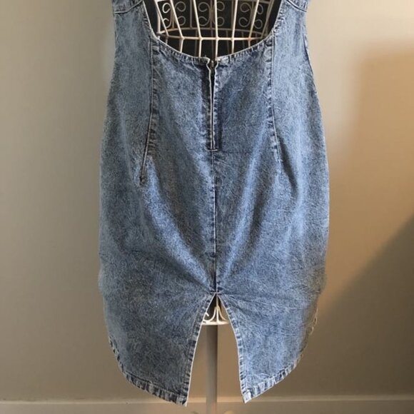 Vintage 90s Backless Jean Dress (M) - Picture 4 of 4
